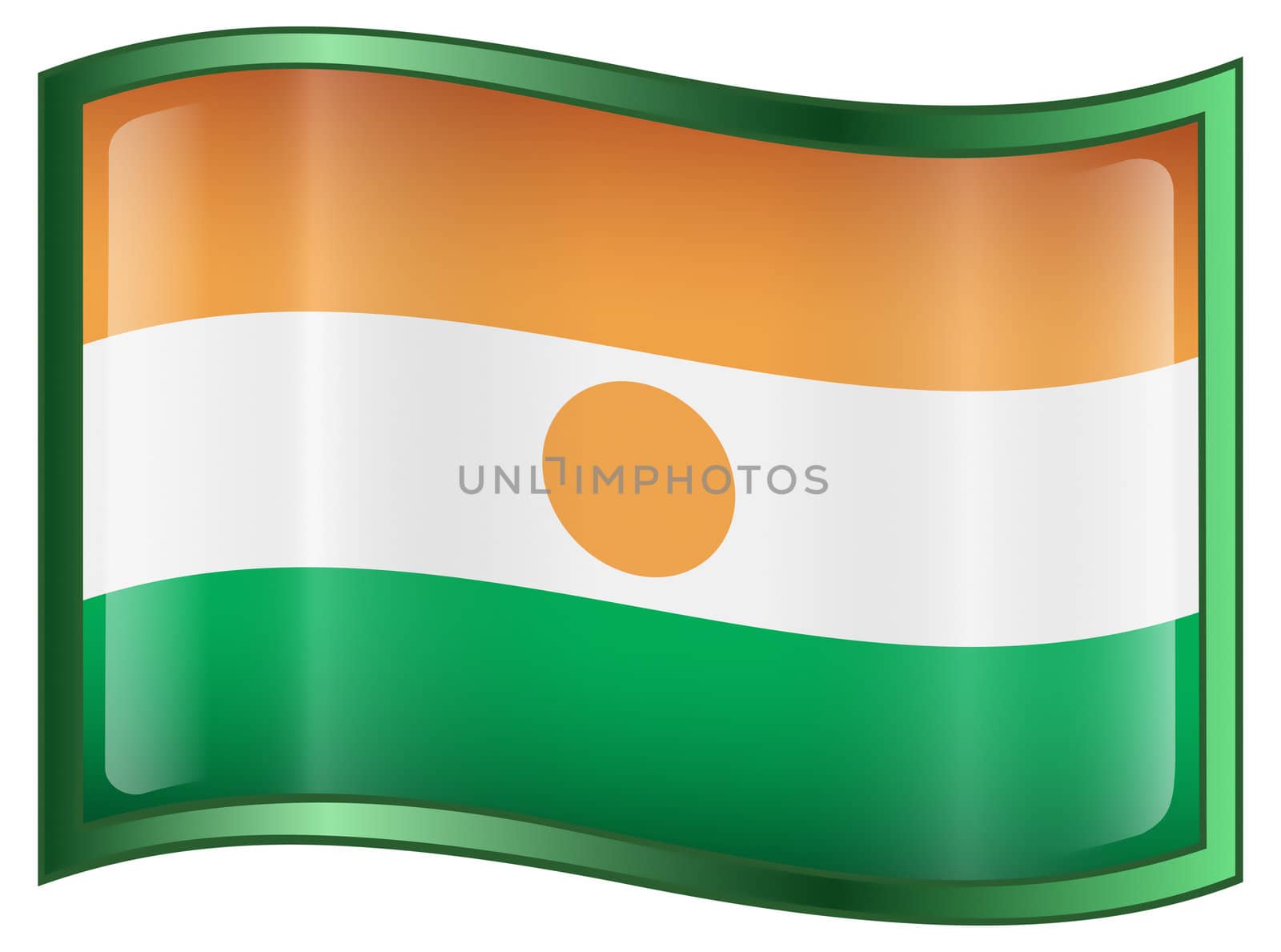 Nigerian Flag icon. by zeffss