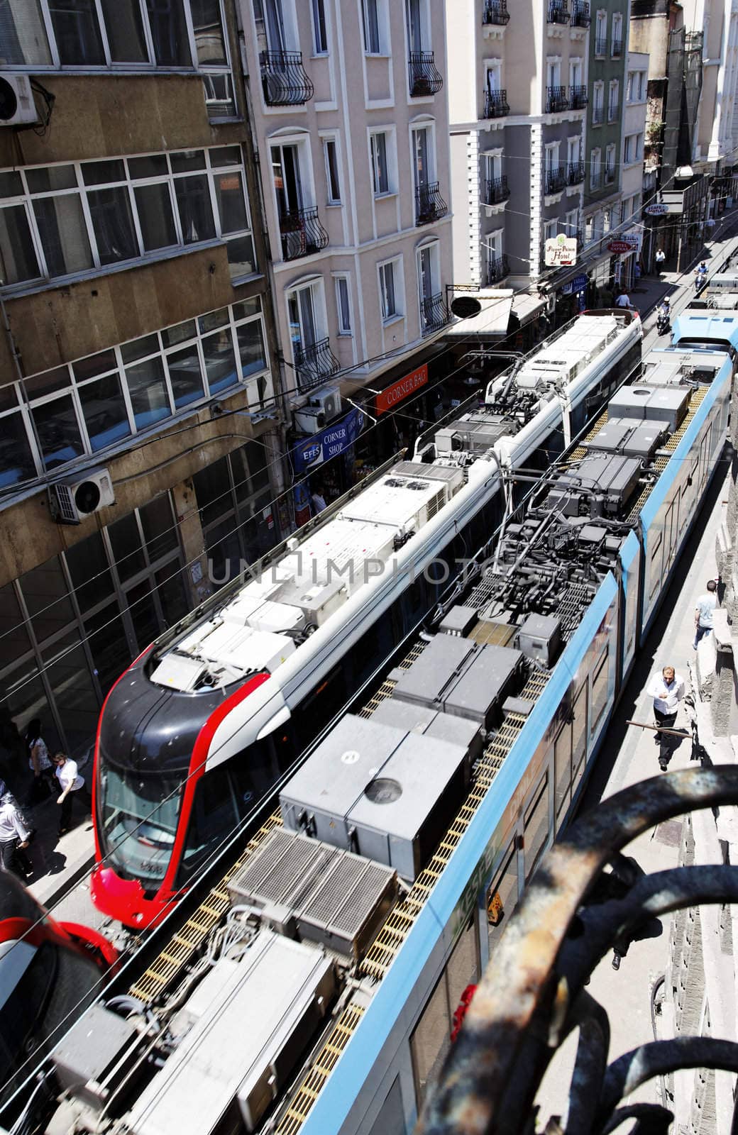 Istanbul, landscape, copy space, tram, metro