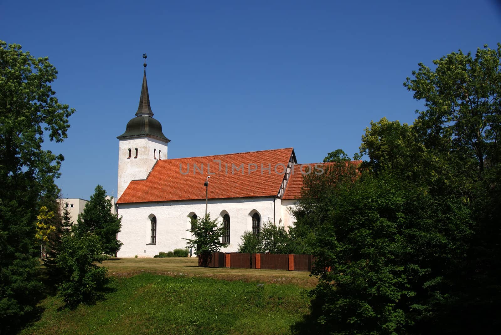 Estonia. Viljandi. Church in territory of old city