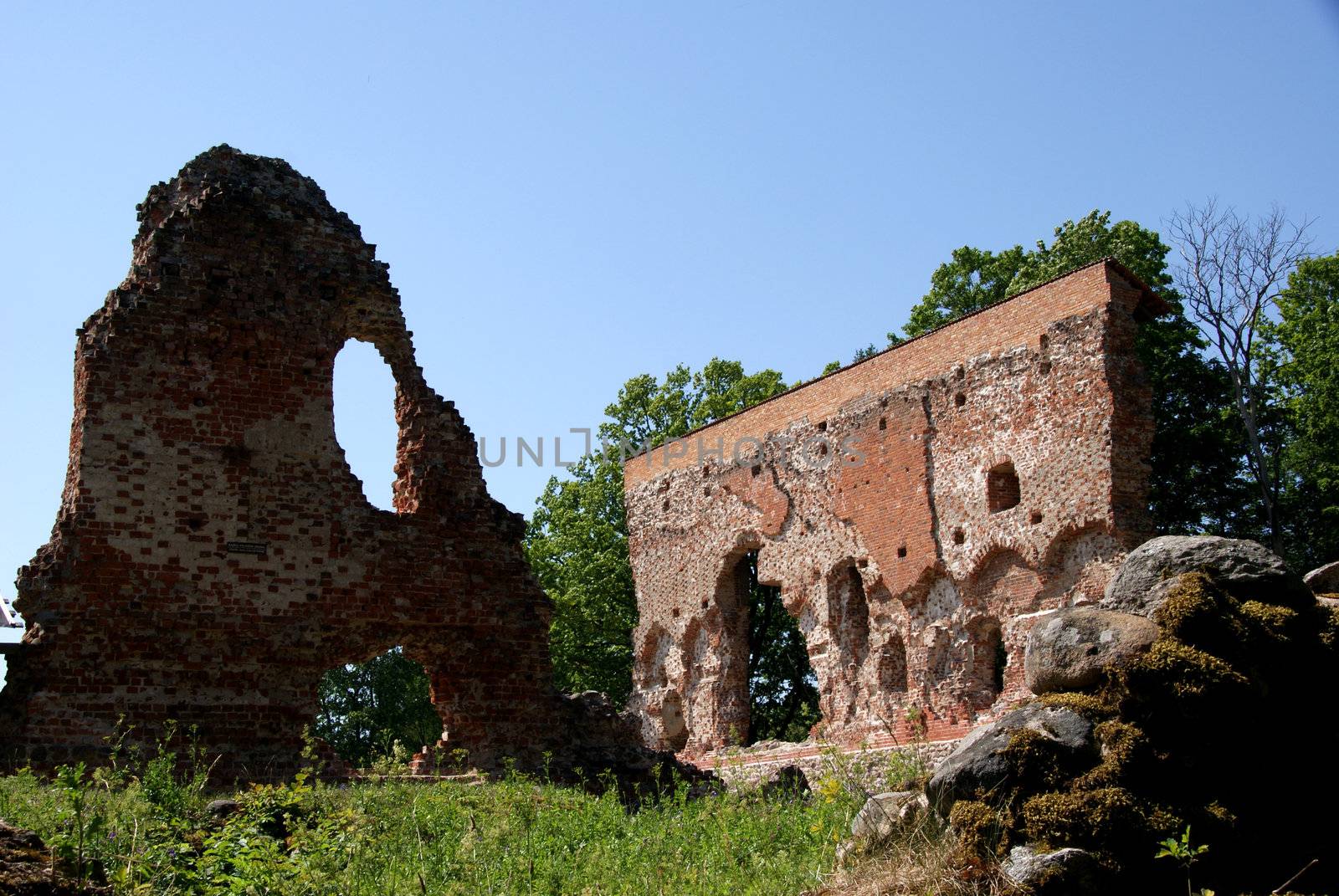  Estonia.Viljandi. Ruins of a castle . 13 century