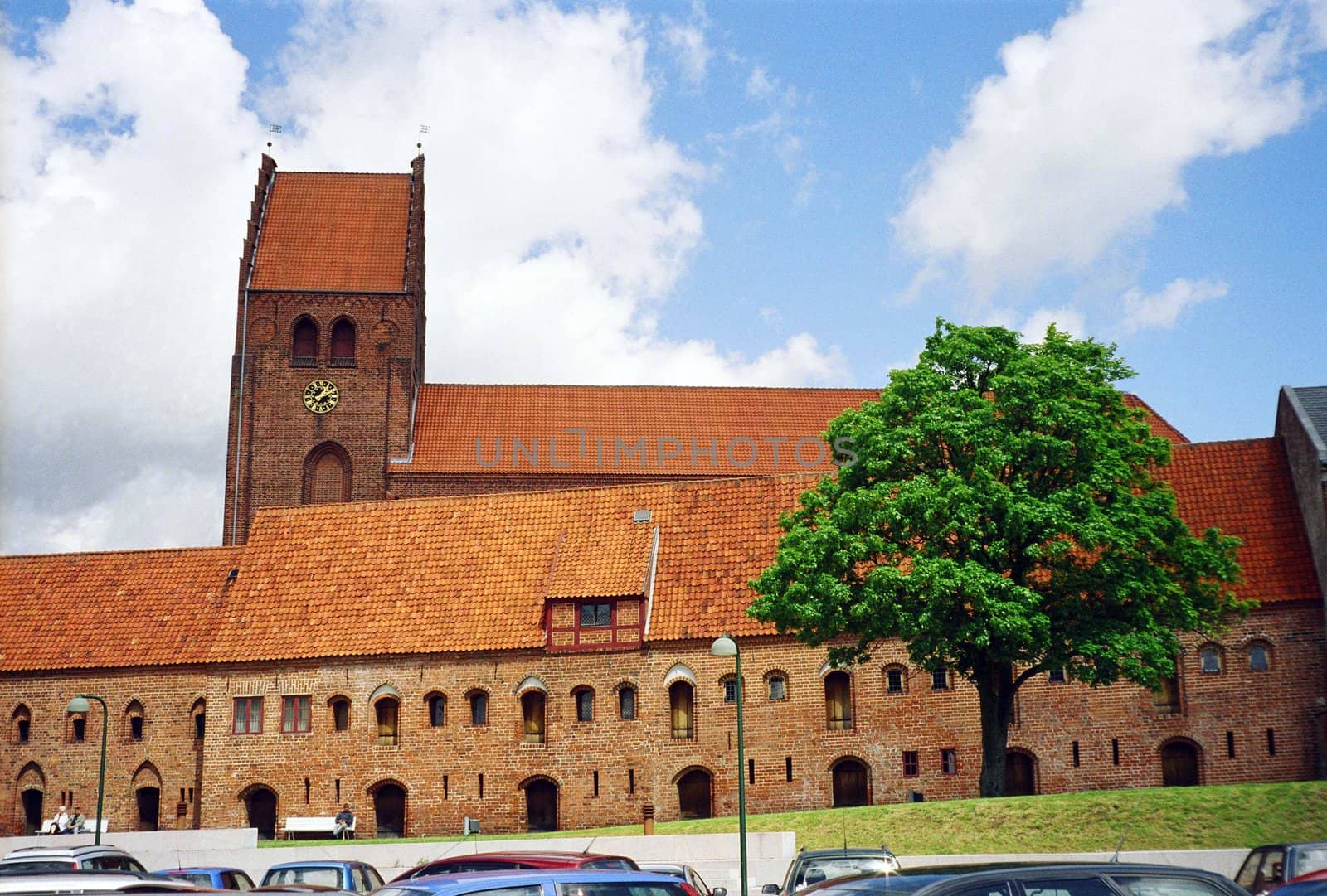 Landscape with church in Denmark