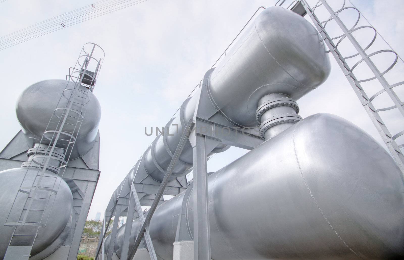 gas tanks in the industrial estate, suspension energy for transportation and household use 