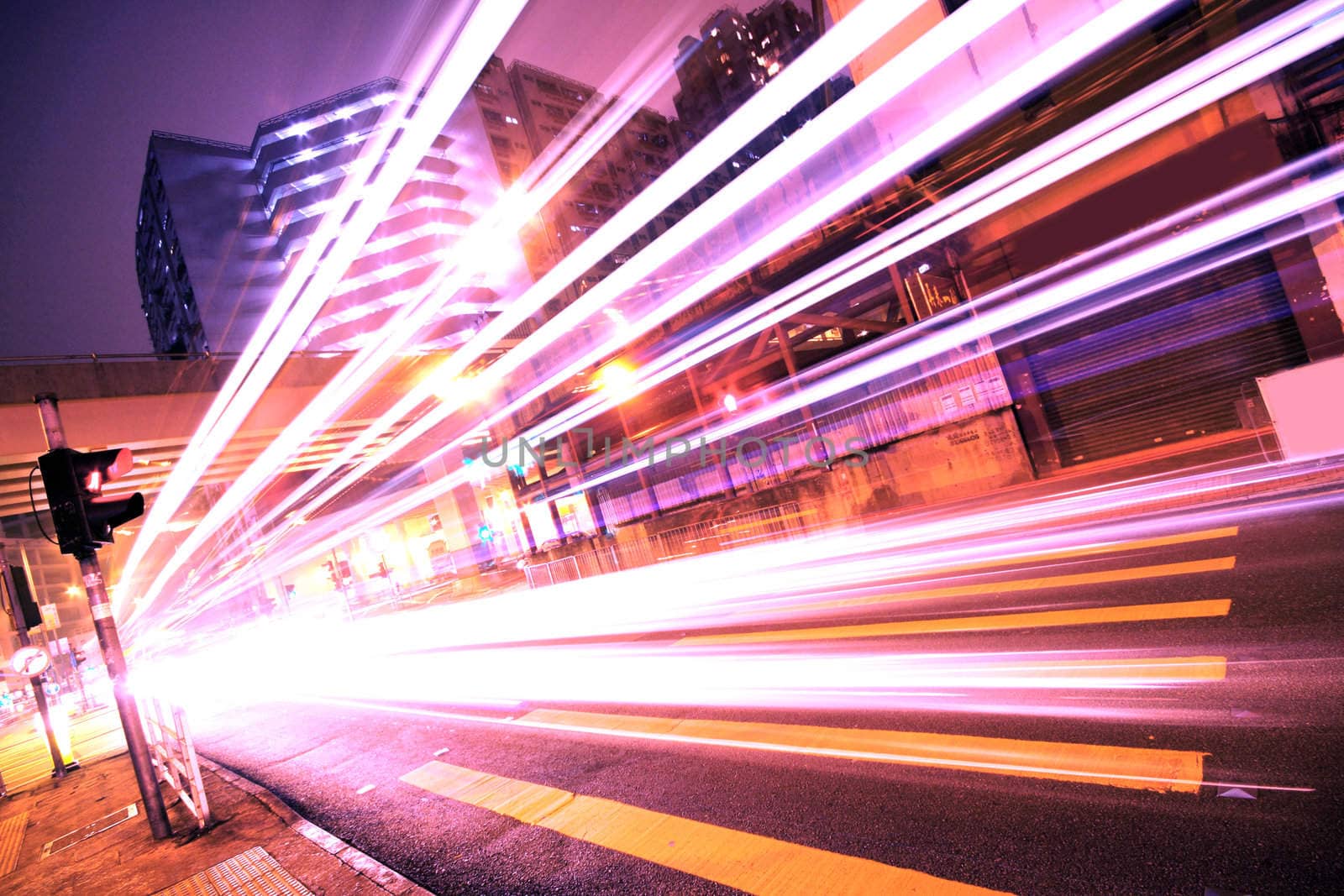 Modern urban landscape at night 