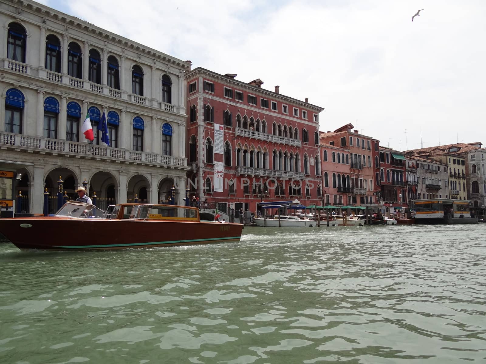 traditional architecture on grand canal in Venice