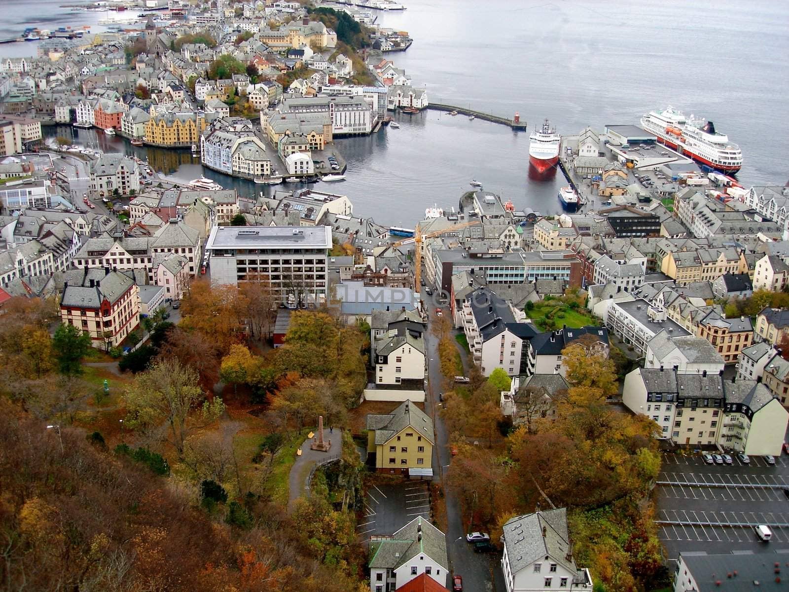 bird view of city in norway. Please note: No negative use allowed.