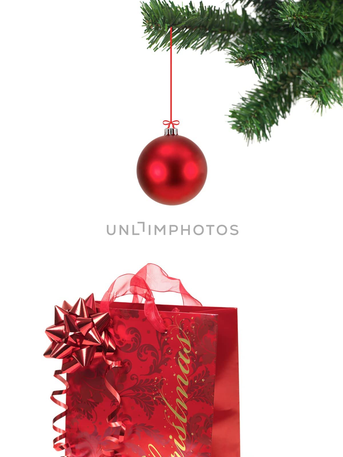 Christmas ornaments and items shot in studio