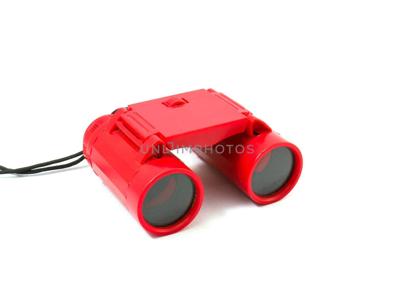 Red Binoculars Isolated on white background