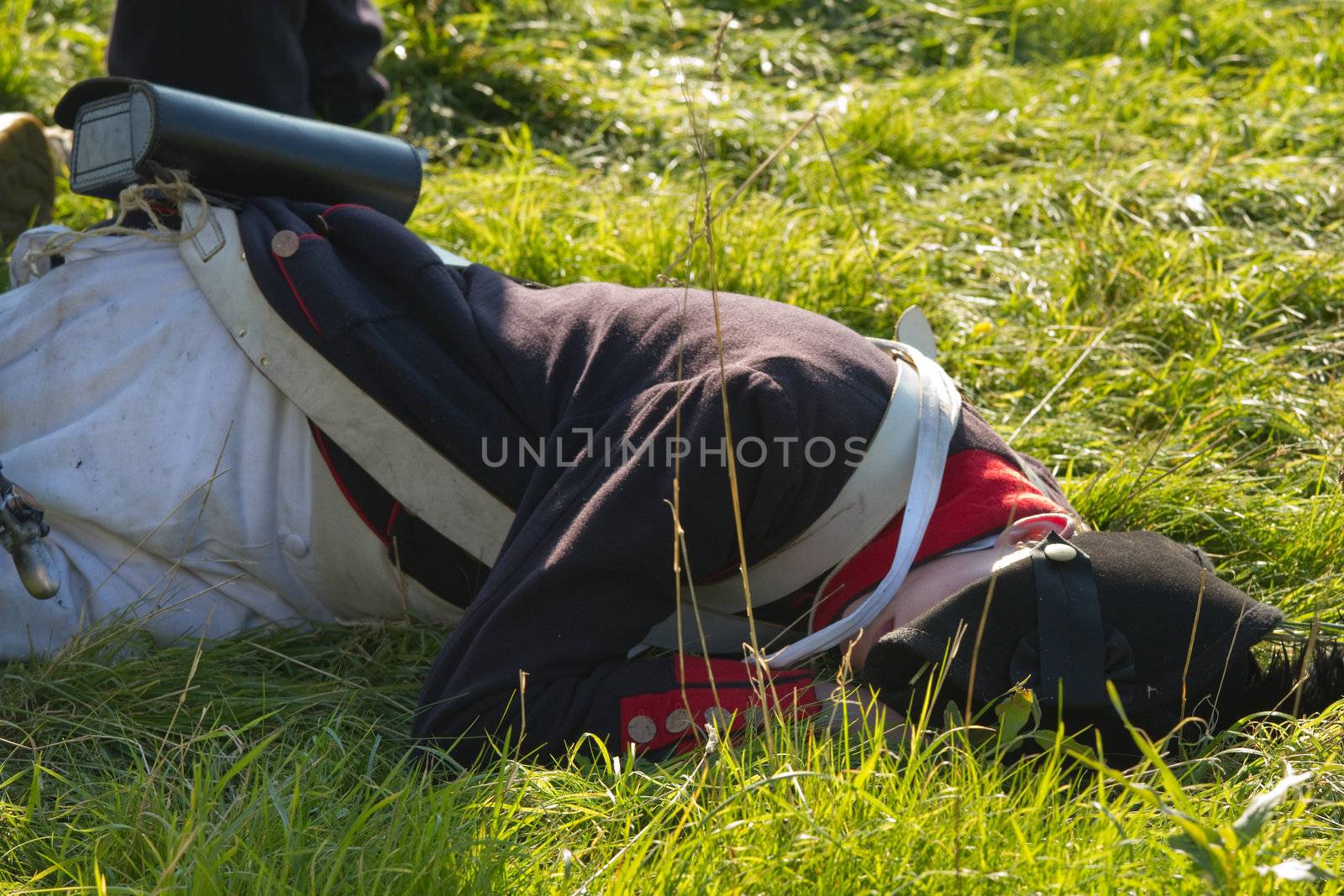 Willemstad - October 23: Replay of Napoleonic period in the Netherlands with battle between French, Dutch and English troops at Fort Sabina, October 23, 2011, Fort Sabina, Willemstad, the Netherlands