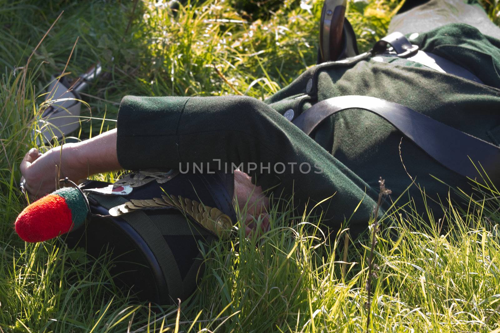 Willemstad - October 23: Replay of Napoleonic period in the Netherlands with battle between French, Dutch and English troops at Fort Sabina, October 23, 2011, Fort Sabina, Willemstad, the Netherlands