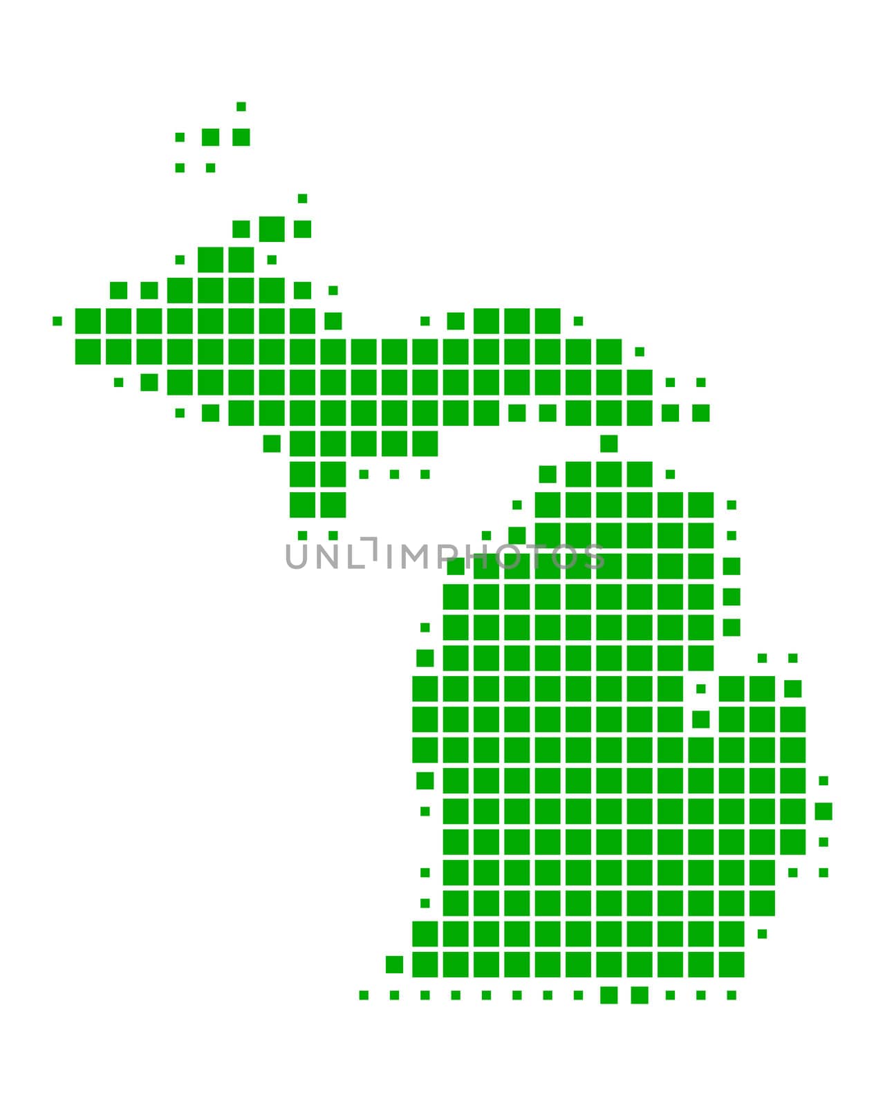 Map of Michigan by rbiedermann