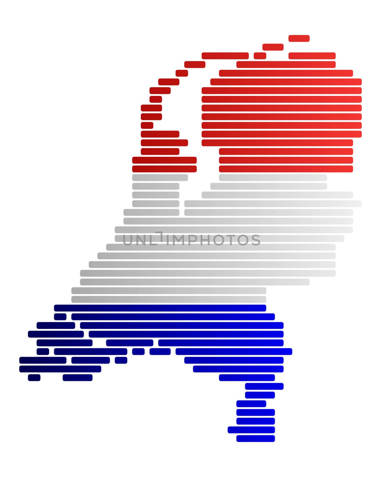 Map and flag of the Netherlands