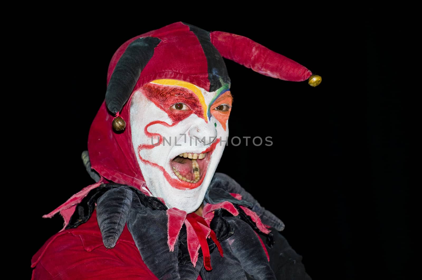 ACCO , ISRAEL - OCT 17 : An unidentified actor perform in the annual "Acco festival of alternative theatre"  take place in the old city of Acco , Israel on October 17 2011 