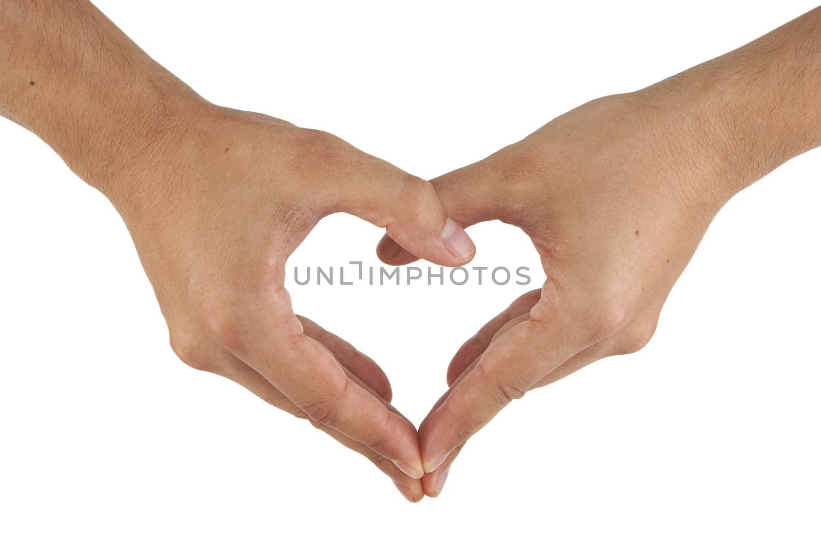 two hands make heart shape by VictorO