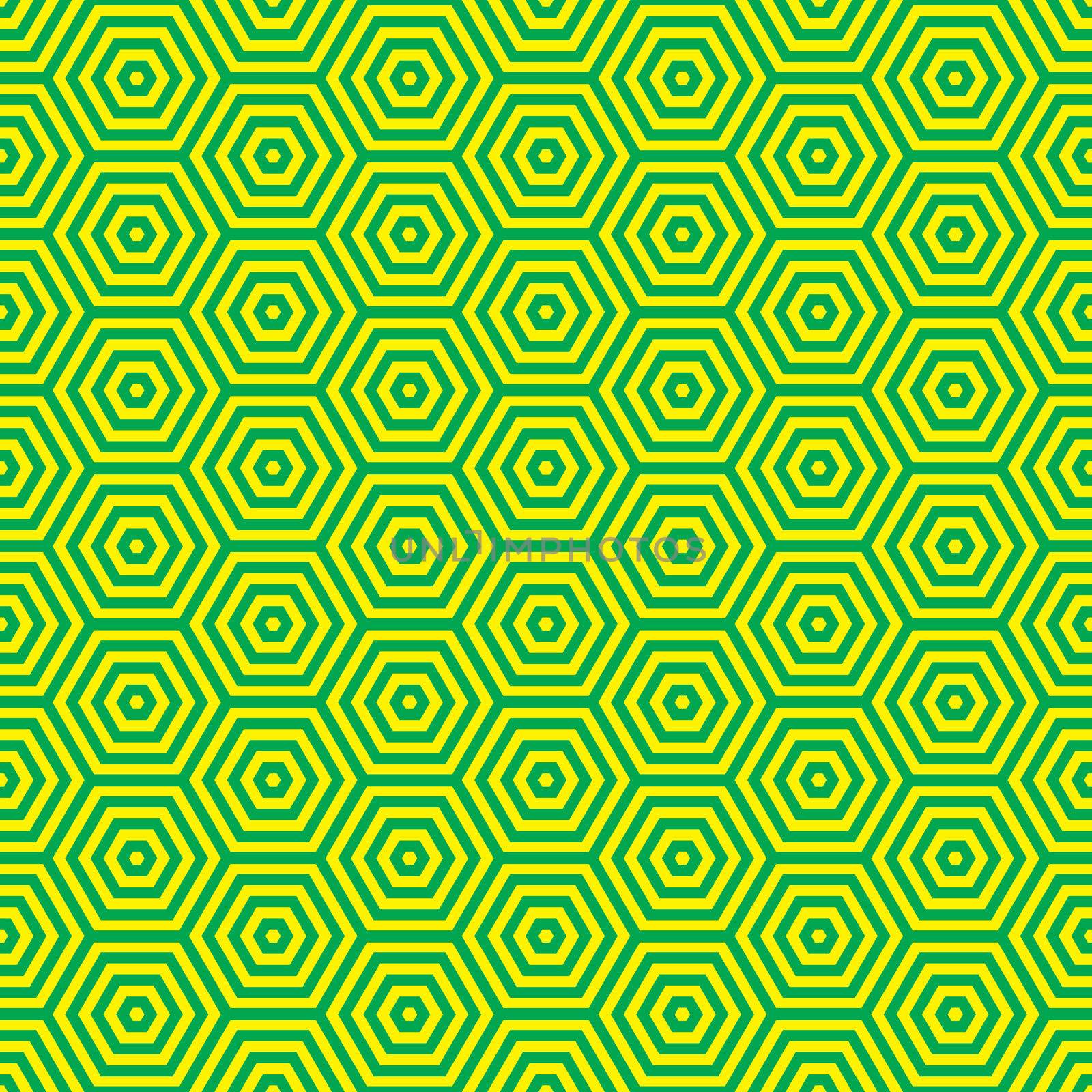 Green and yellow retro seventies inspired wallpaper pattern