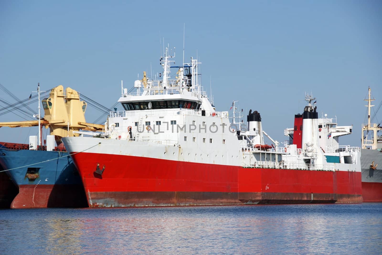 The fishing vessel costs at a mooring