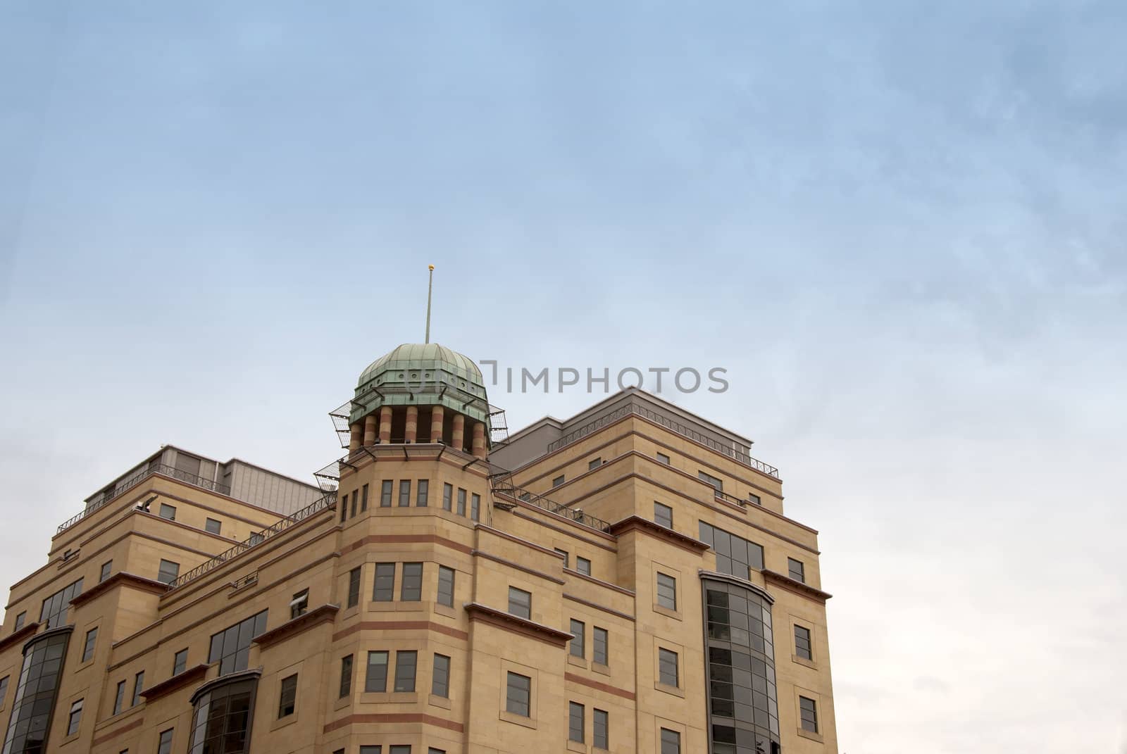 A Modern Office Block with a dome as a feature