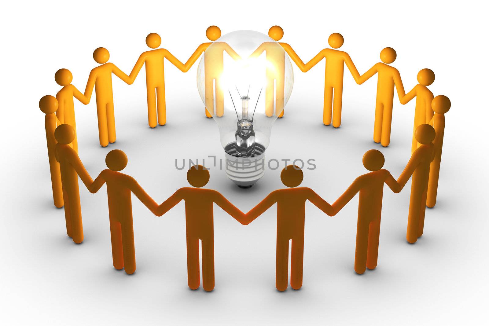 Team work for ideas (Isolated)