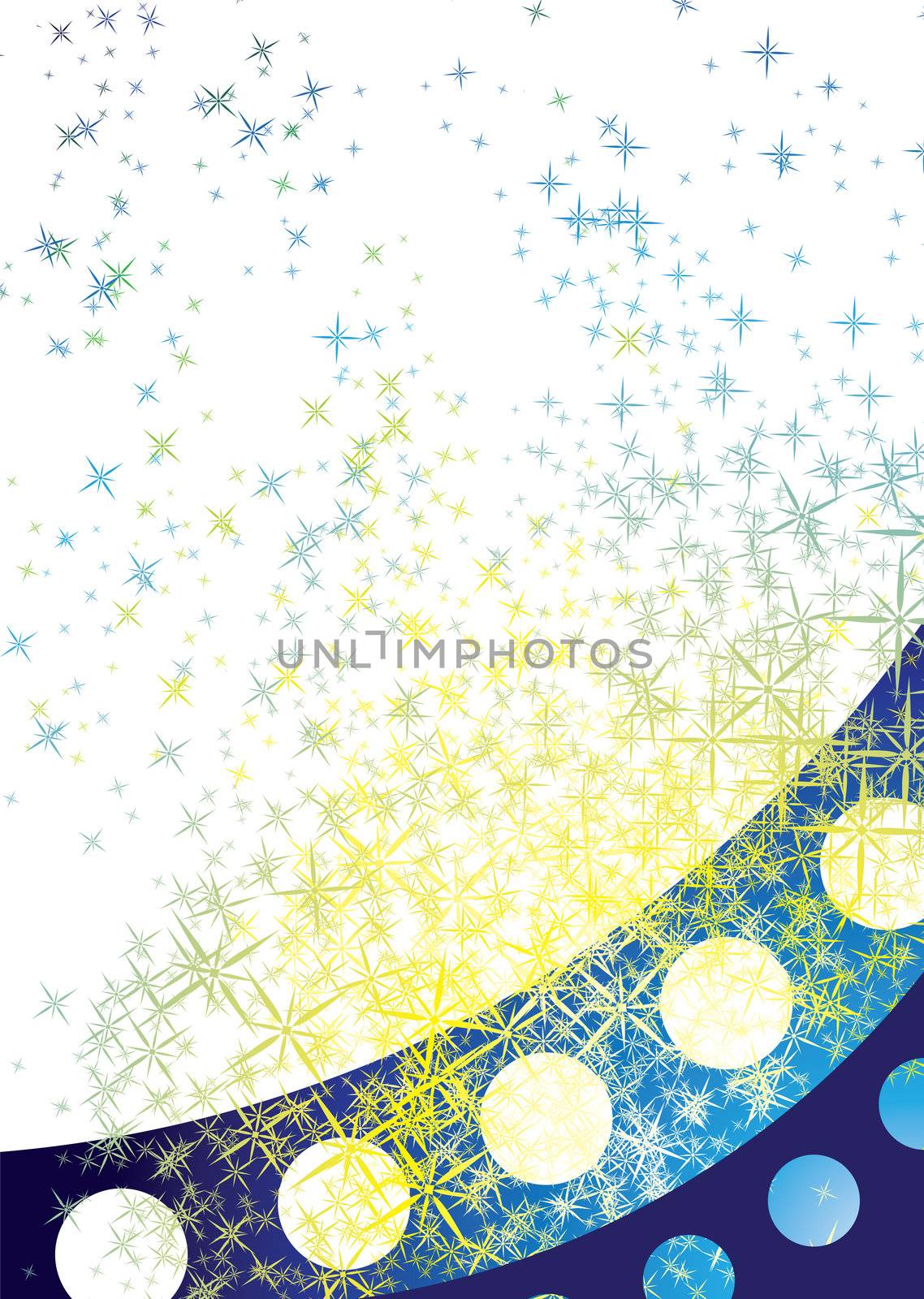 Magical abstract background with stars flying from a box