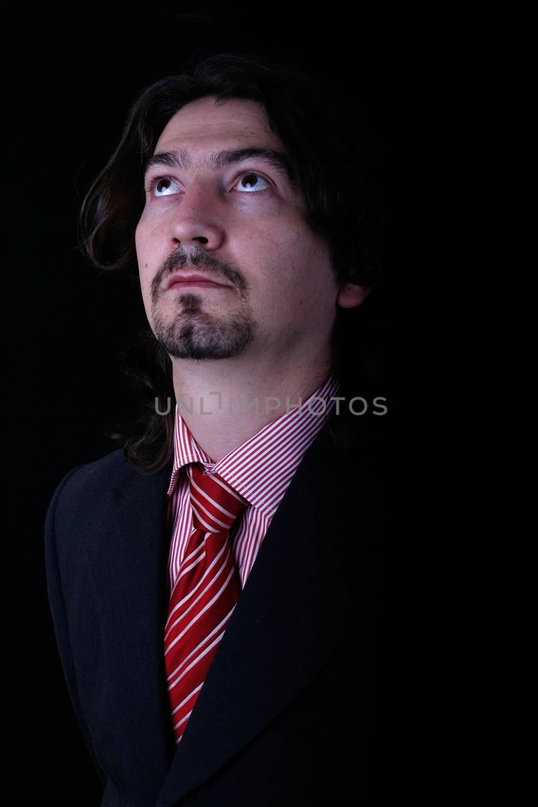 young business man portrait on white background