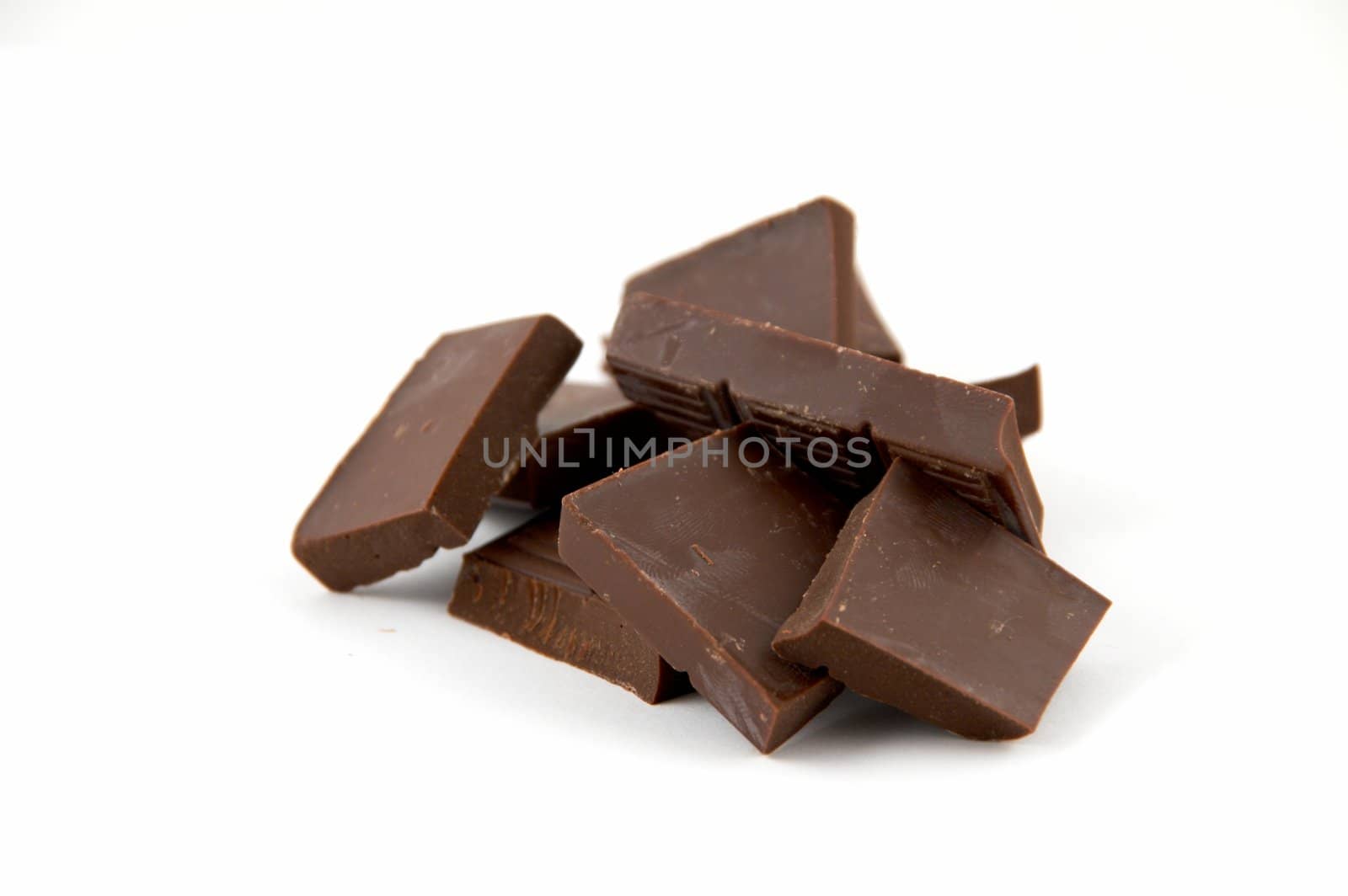 Slices of bitter chocolate