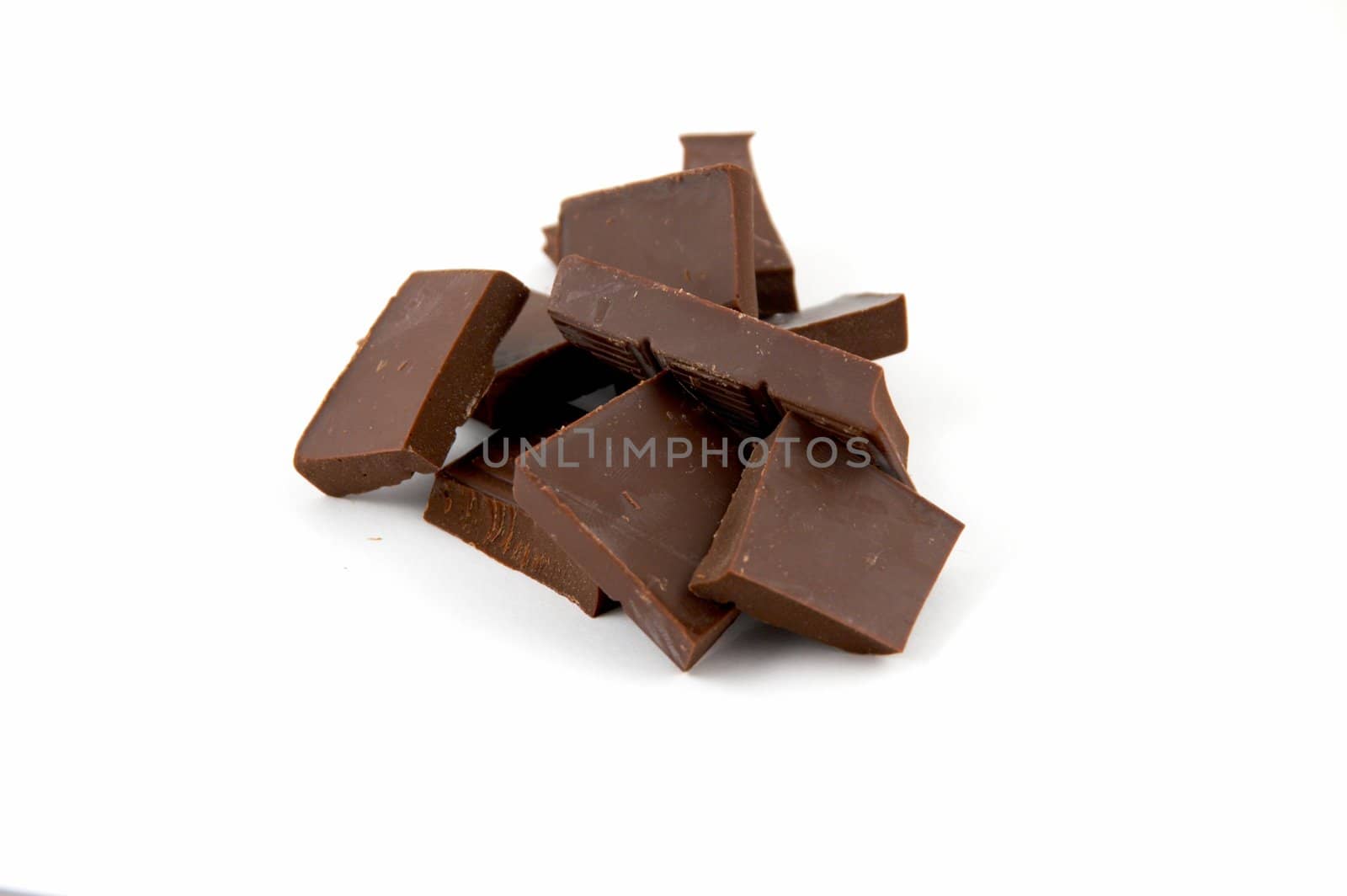 Slices of bitter chocolate