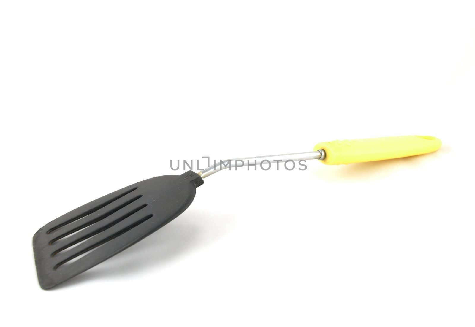 A kitchen spatula on a white background.