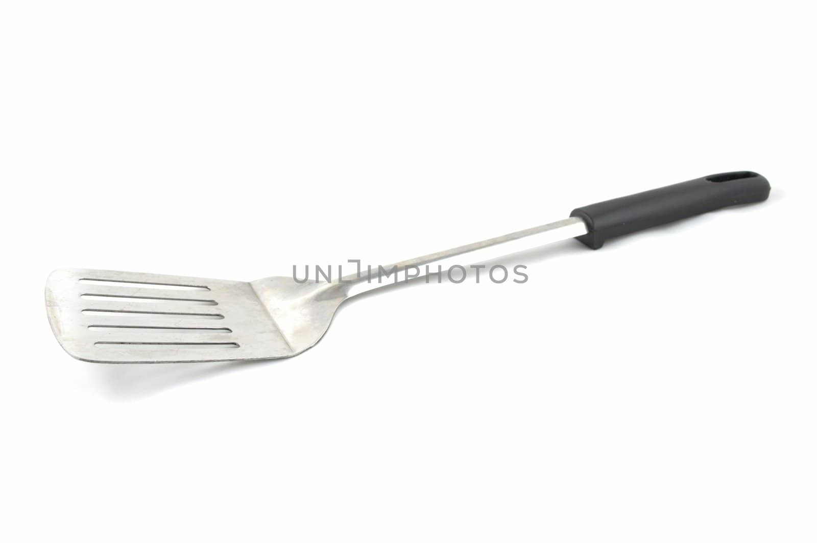 A kitchen spatula on a white background.