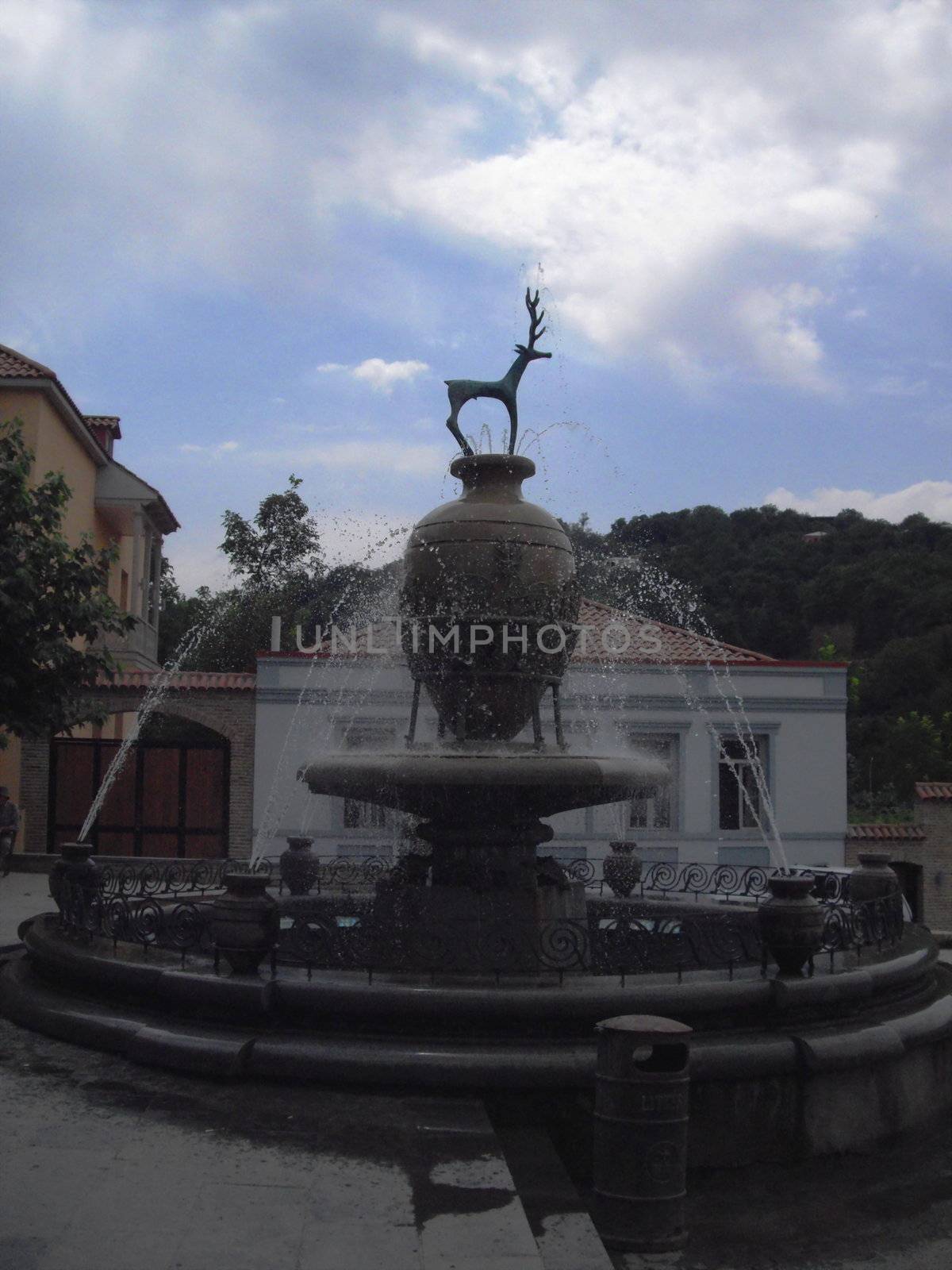 the fountain in the downtown of Segnagi