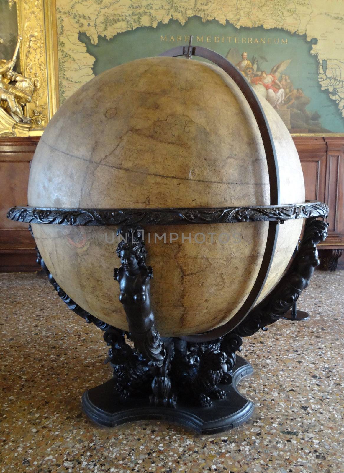 globe in Doge's palace in Venice by gegelaphoto