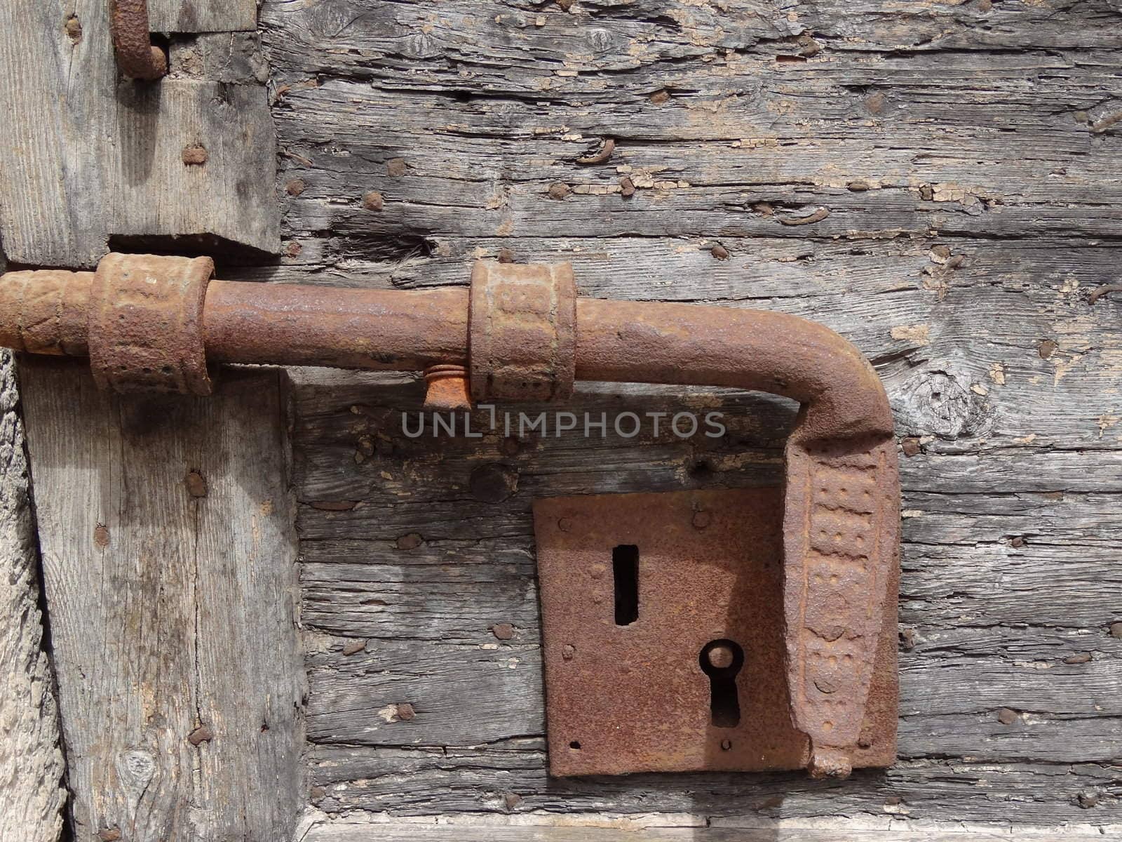 old door's lock in Doge's palace in Venice