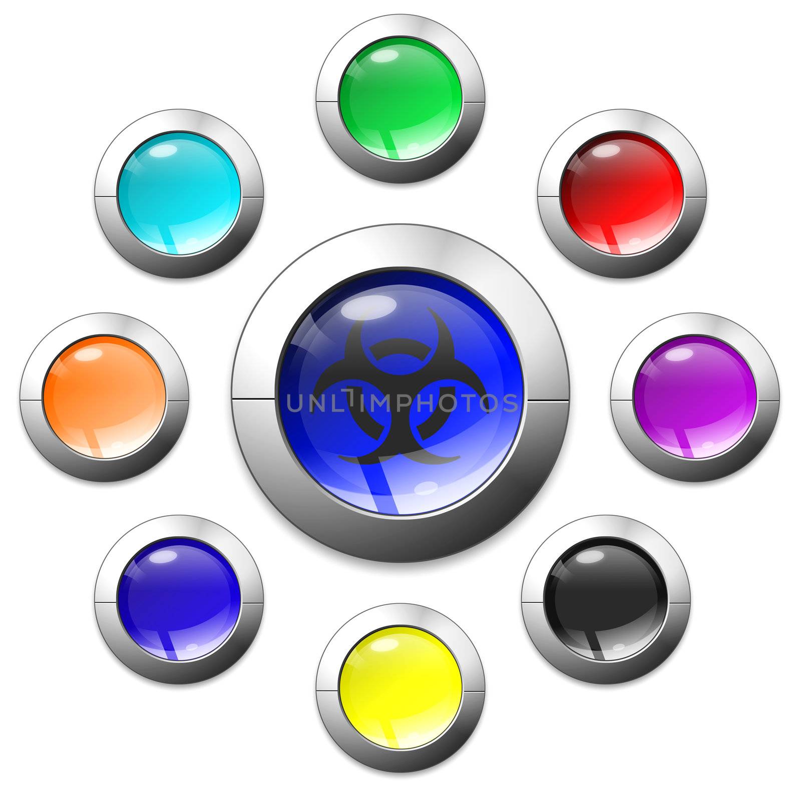 Multi-coloured buttons by rook