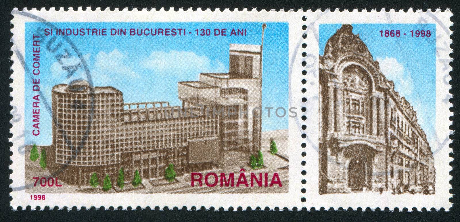 ROMANIA - CIRCA 1998: stamp printed by Romania, shows Chamber of Commerce and Industry, circa 1998