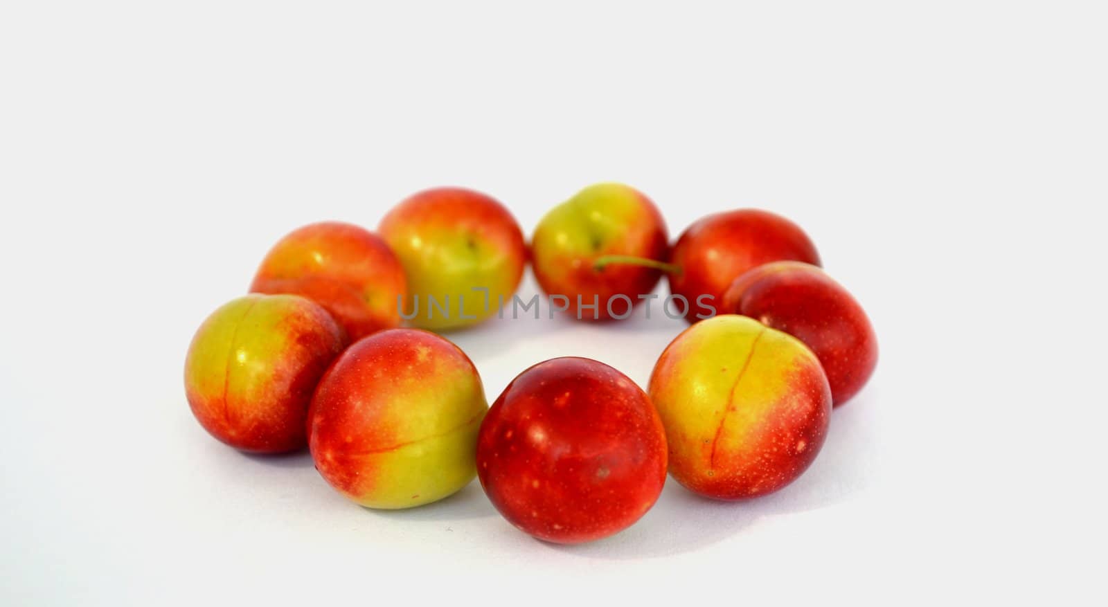 juicy plum on a white background