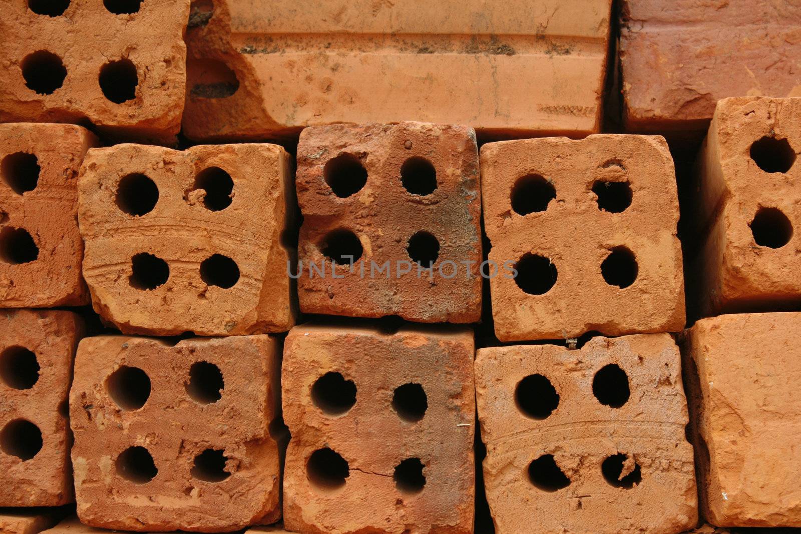 Stack brick block for background