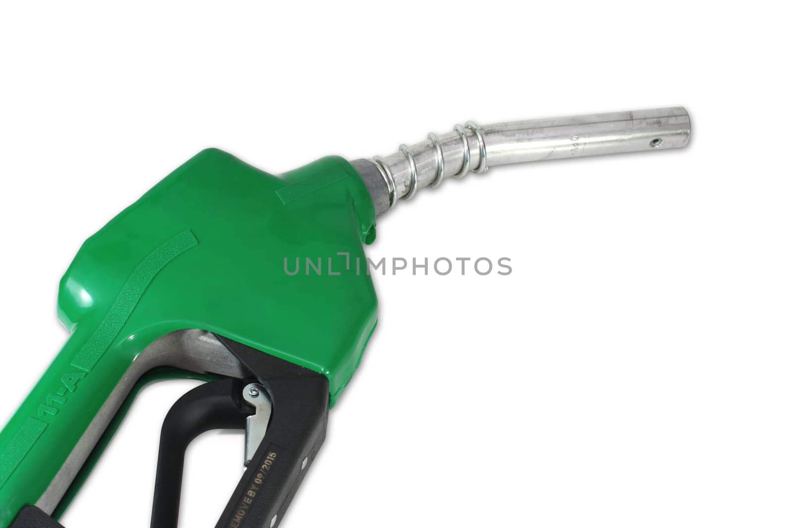 Refueling hose on white background