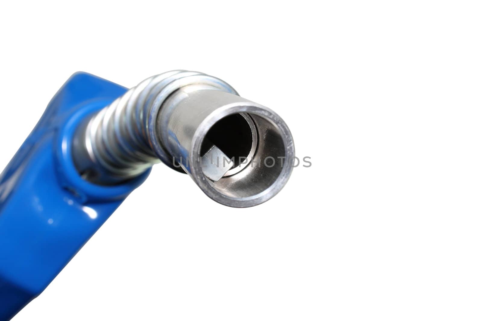 Refueling hose on white background