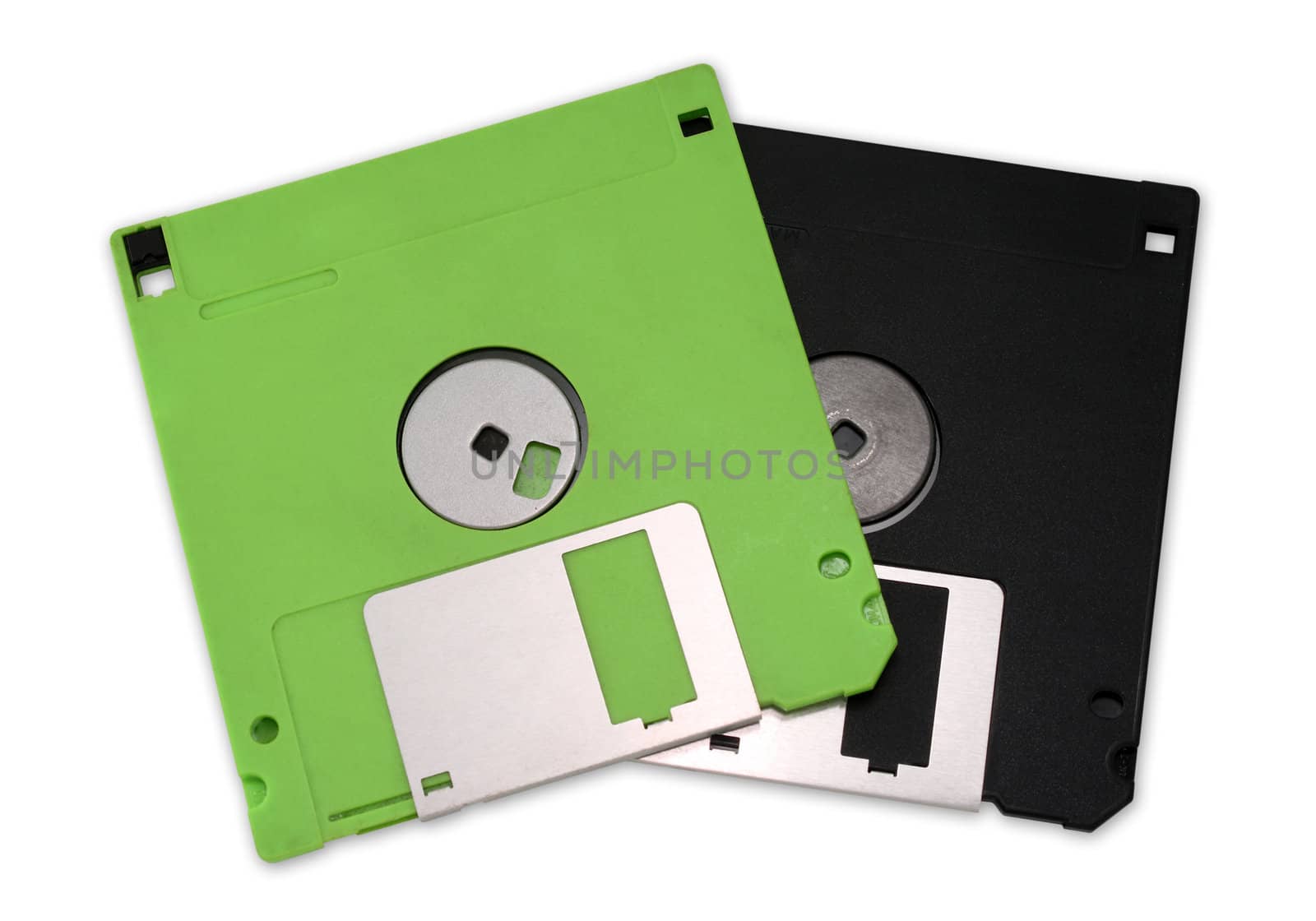 Floppy disks isolated on white background