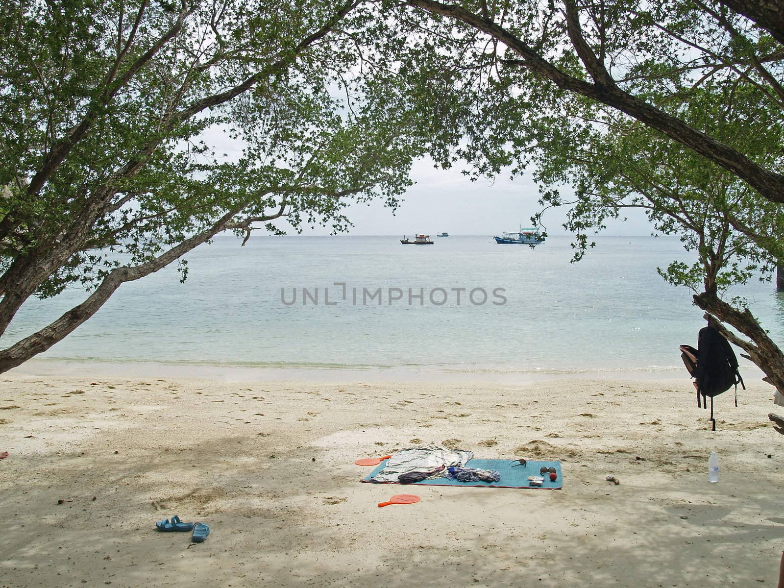 Mat for sunbath near the beach