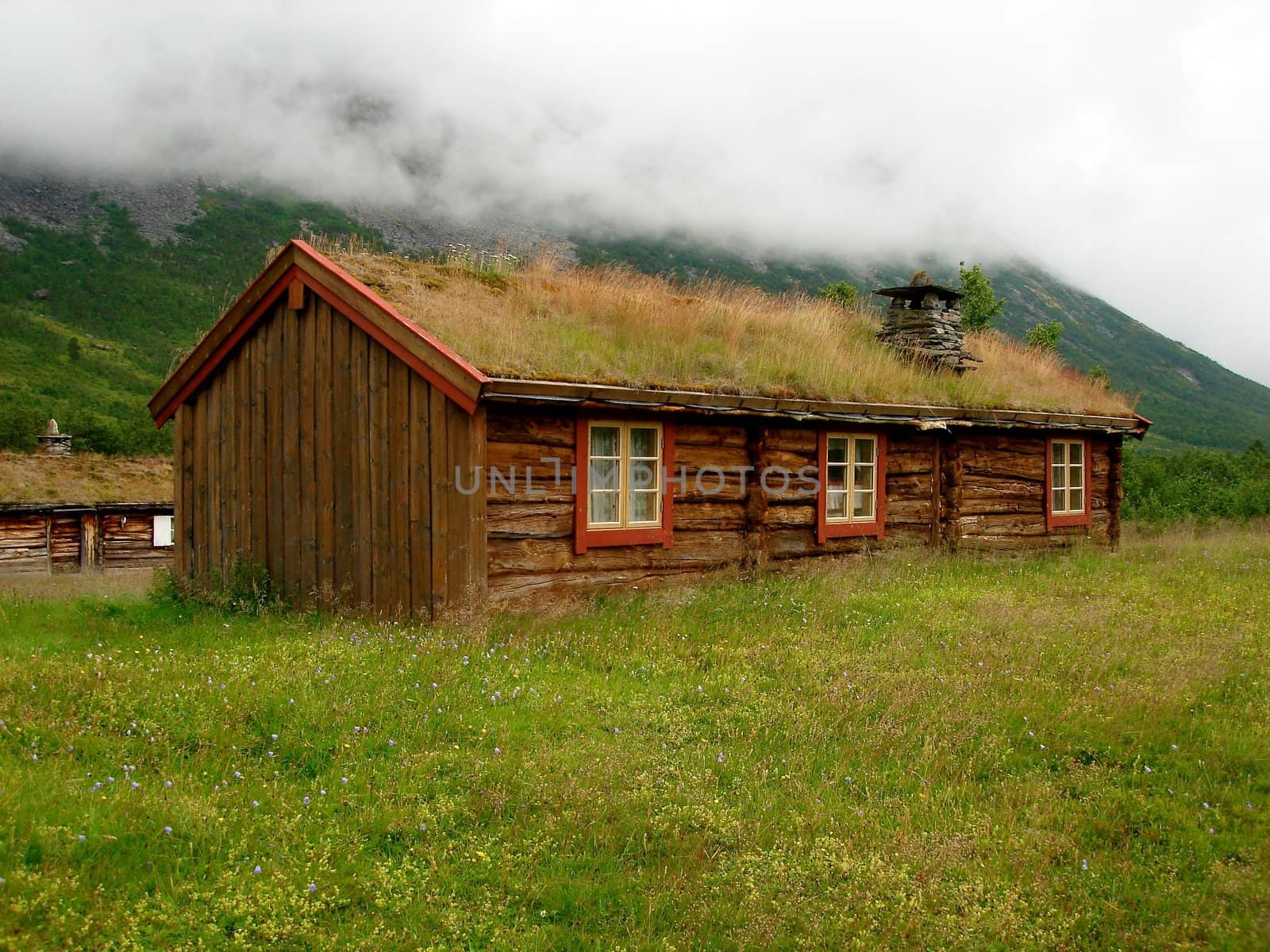 wooden cabin in the wild. Please note: No negative use allowed.