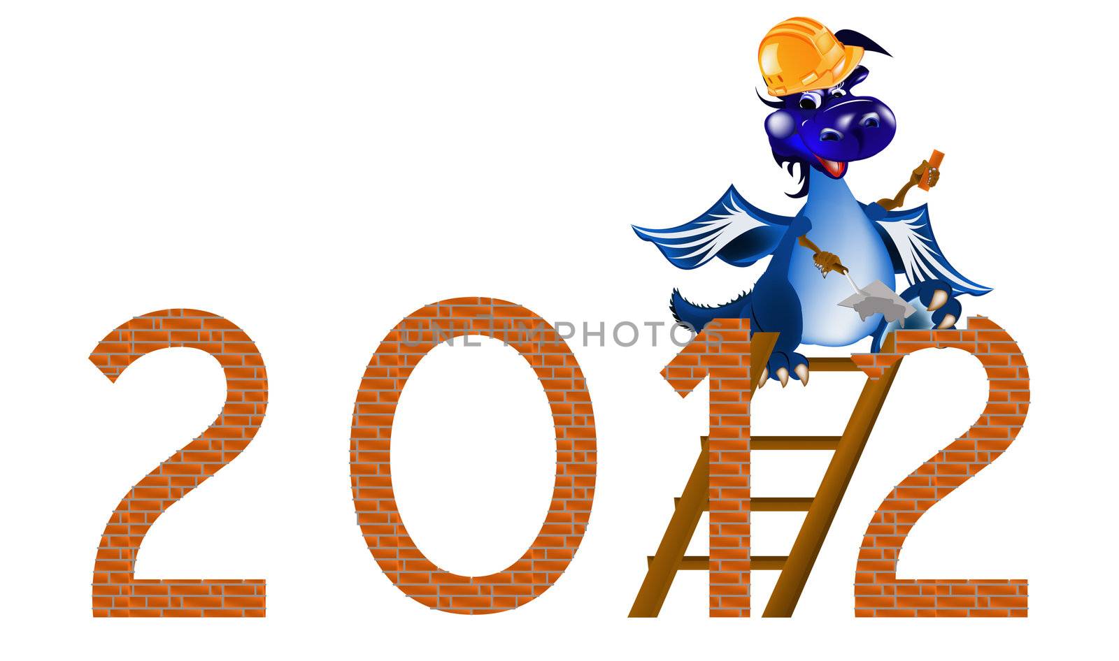Dark blue Dragon the New Year's builder by sergey150770SV