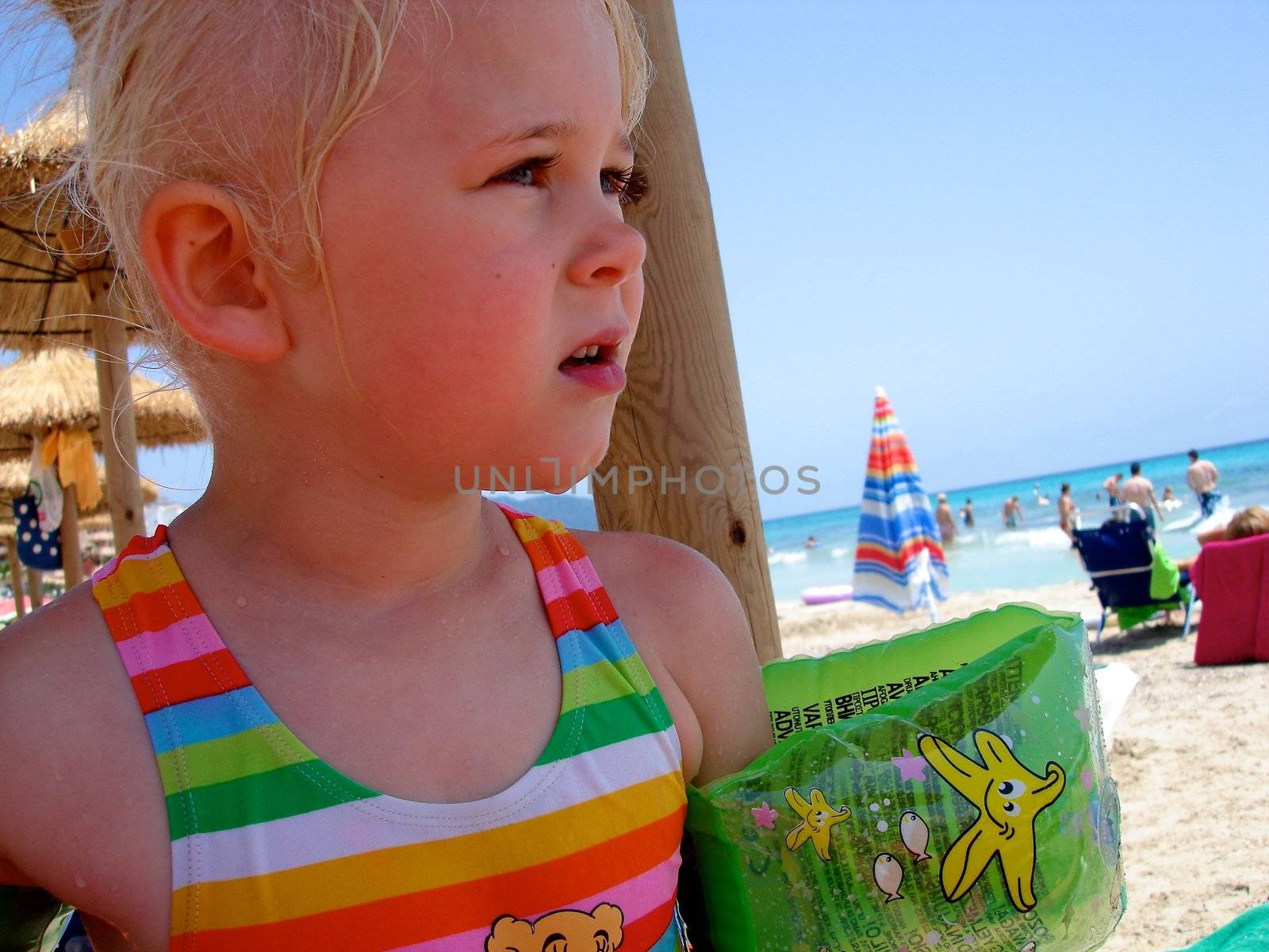 little girl at the seaside. Please note: No negative use allowed.