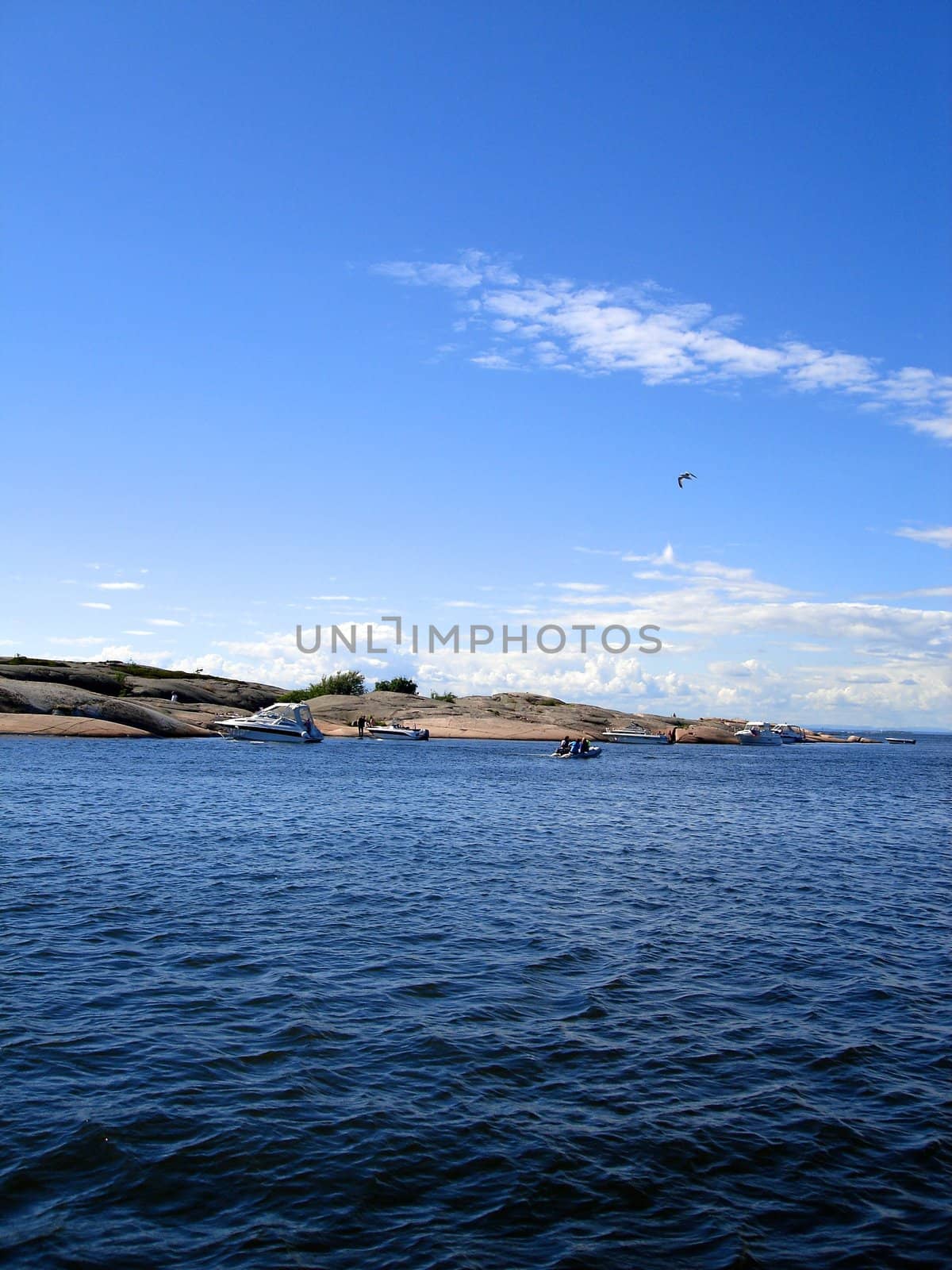 Scandinavian Lifestyle - boats berthing at the seaside by Bildehagen