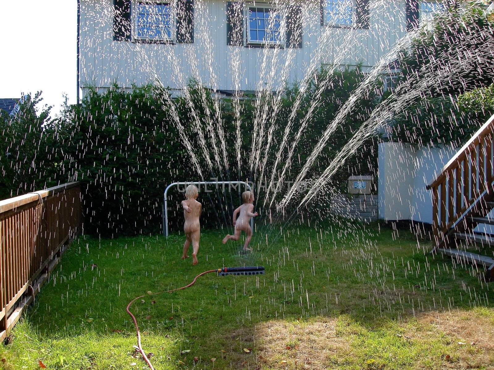 Scandinavian Lifestyle - watering the garden by Bildehagen