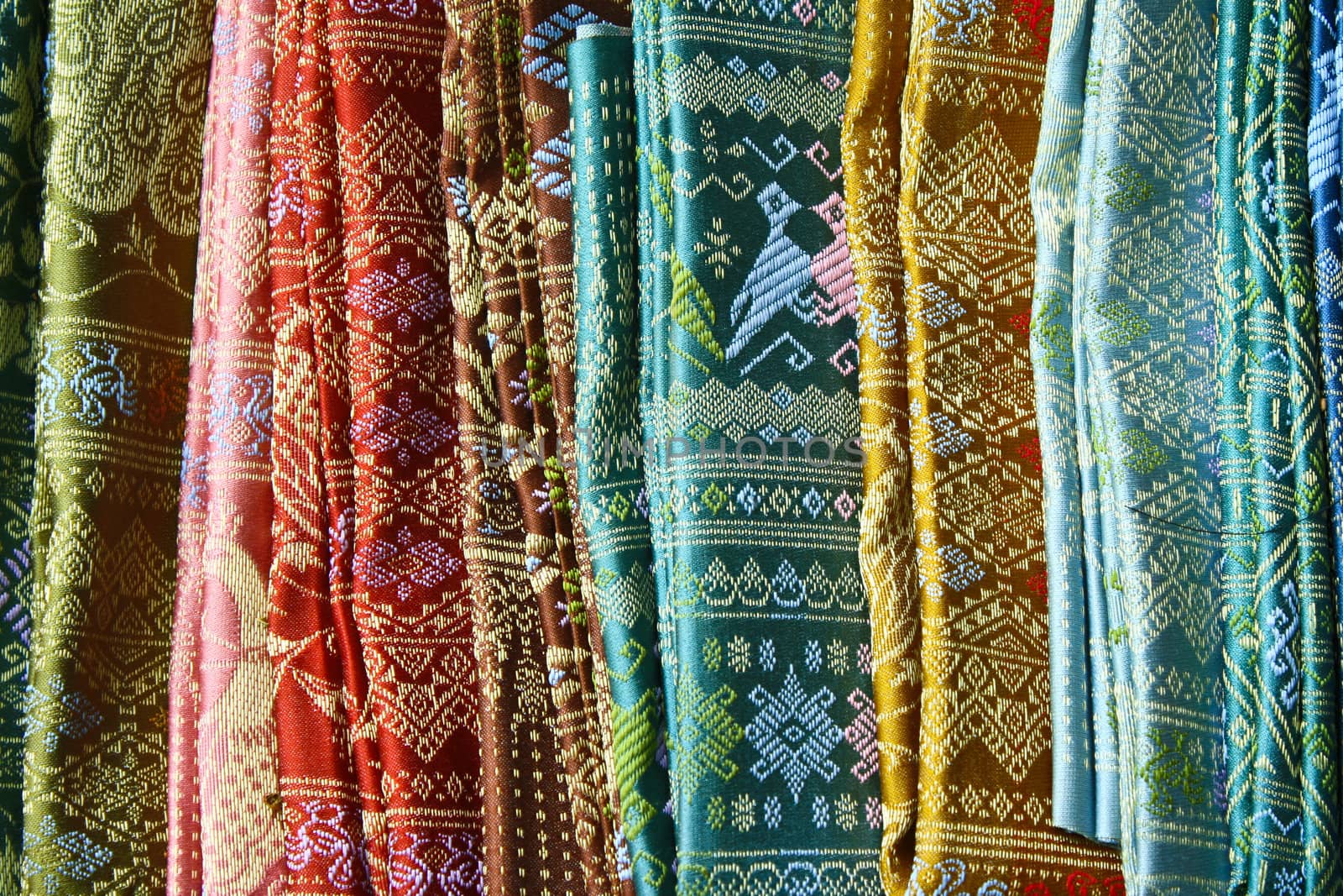 Fabrics found in a market, Thailand