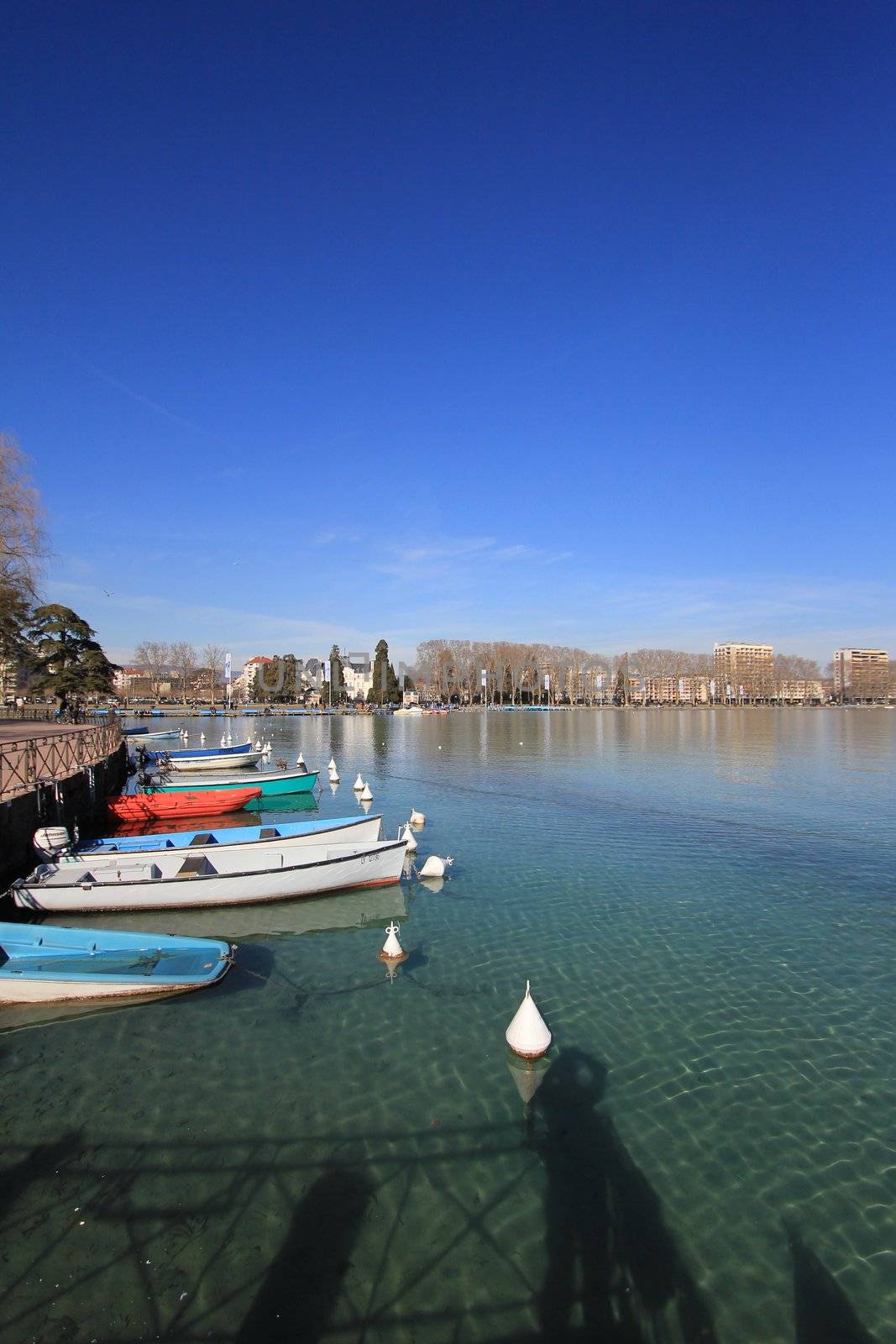 lake Annecy and boats, France