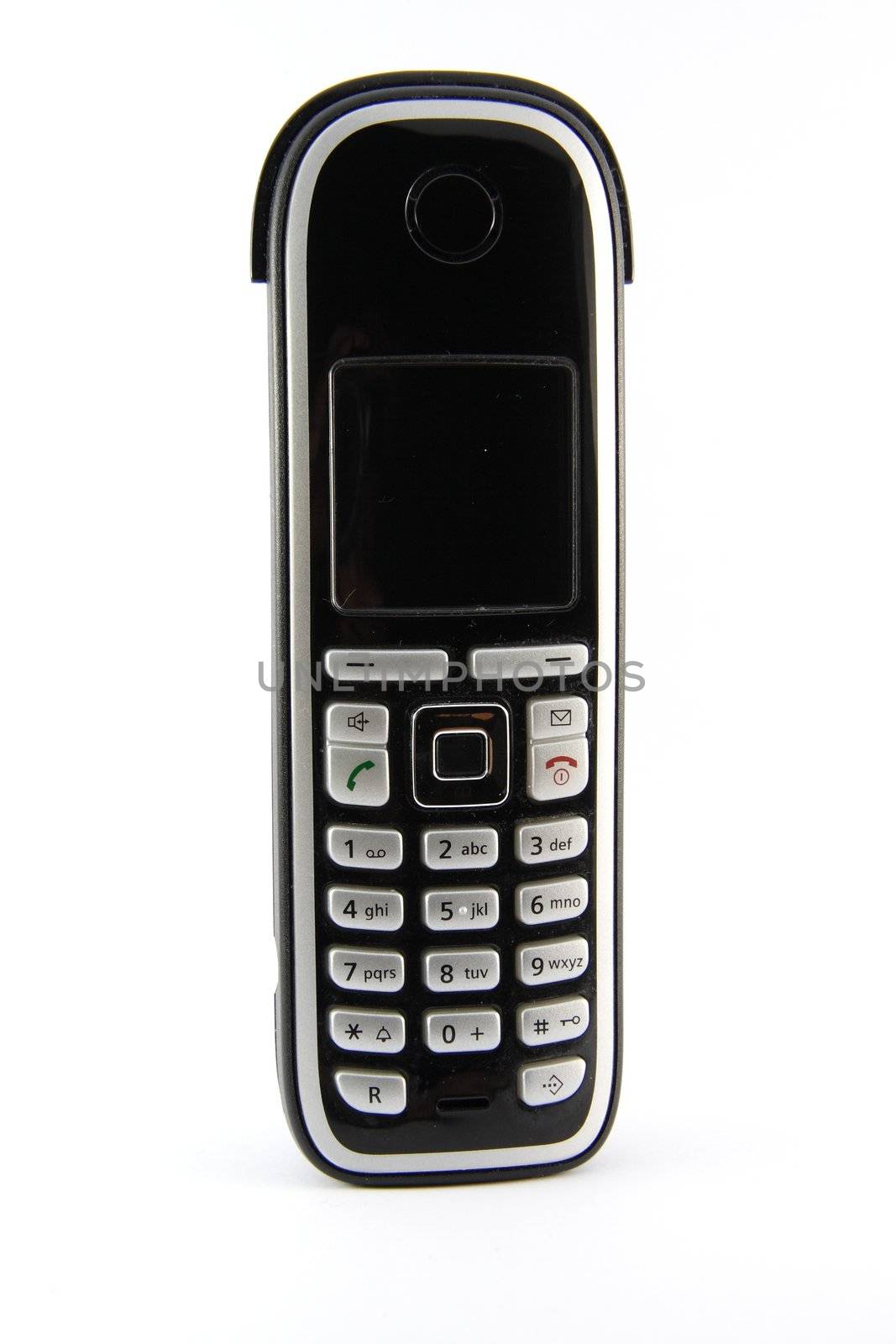 Wireless radio phone on white background