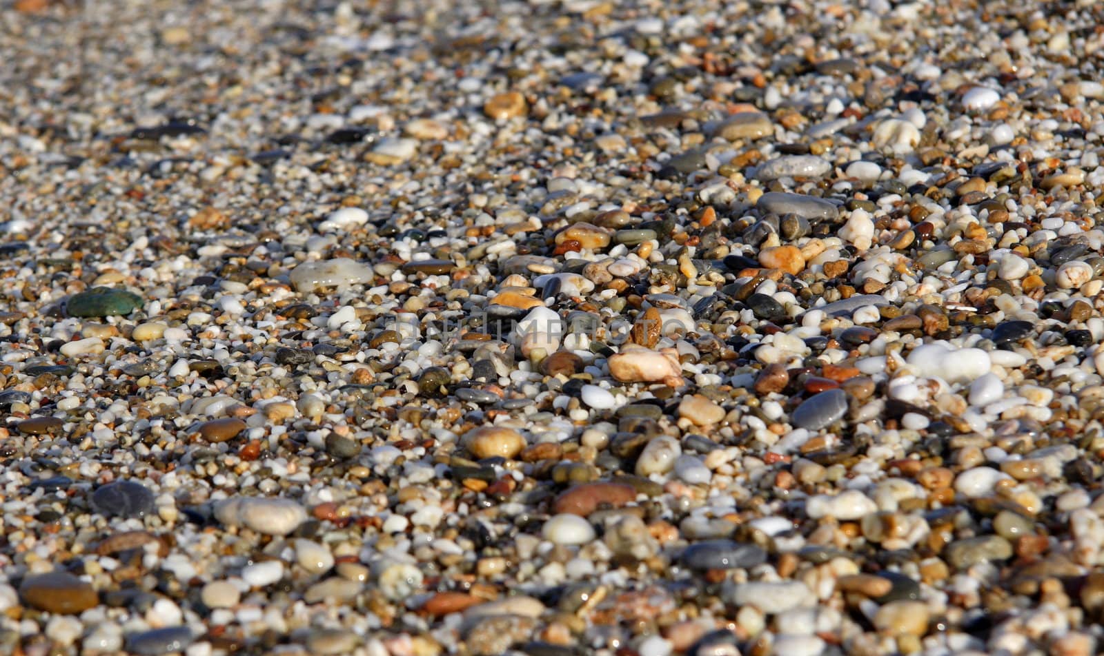 Colored sea stones in  watter