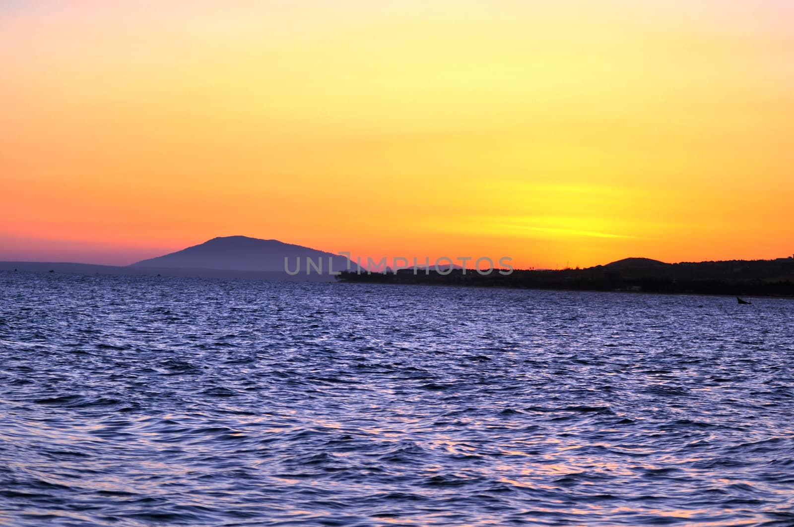 Landscape of seashore at sunrise