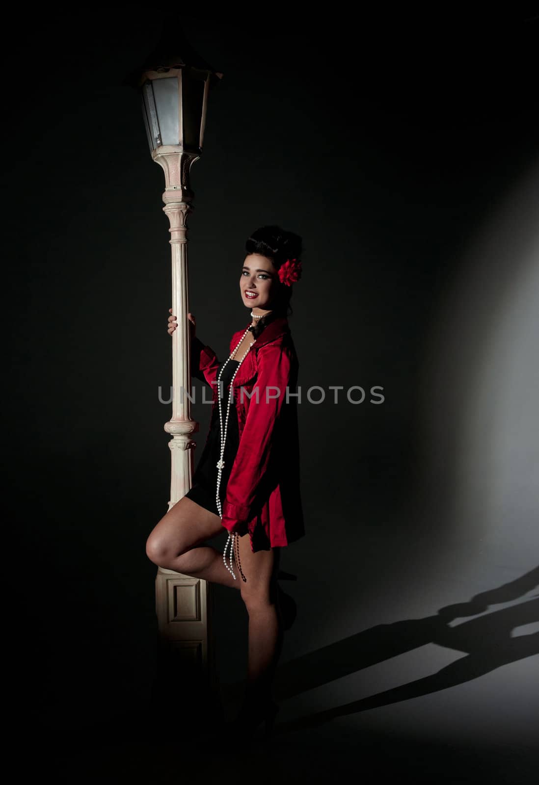 young woman and lightpole by clearviewstock