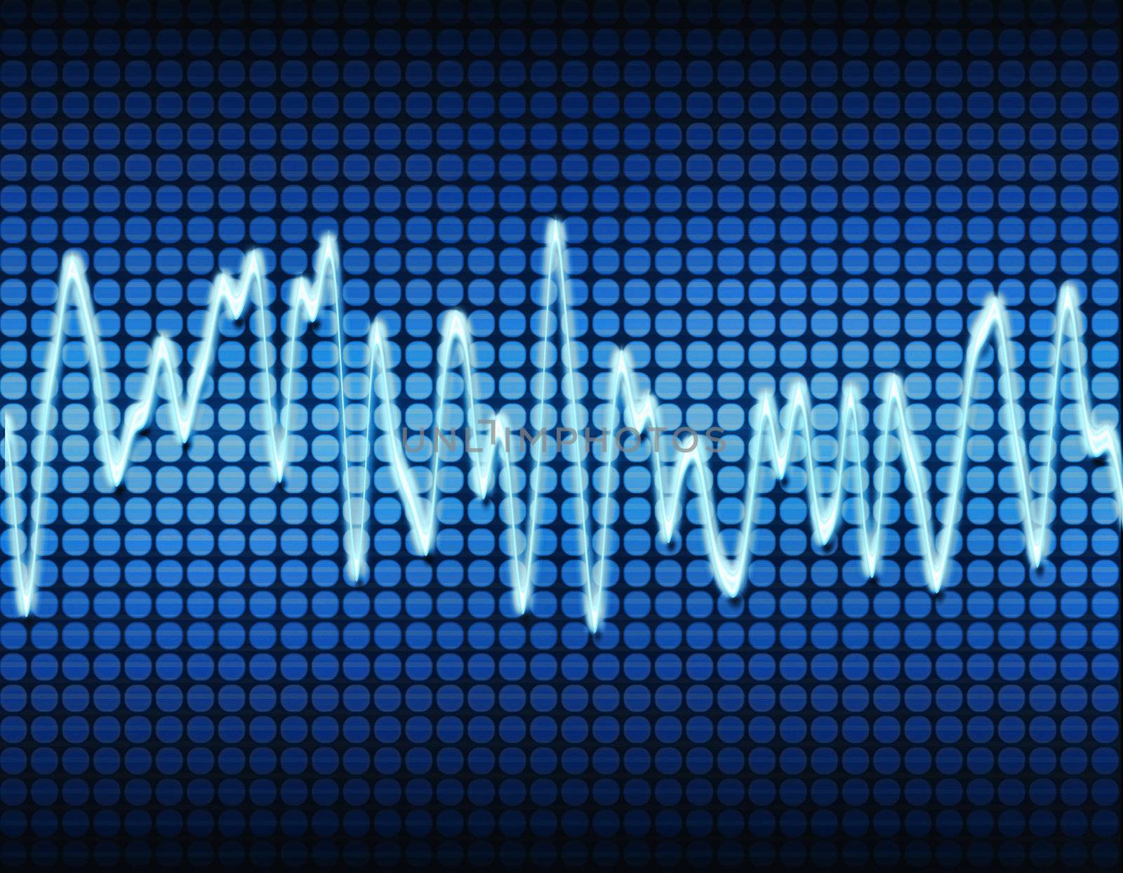 blue electronic sine sound wave by clearviewstock